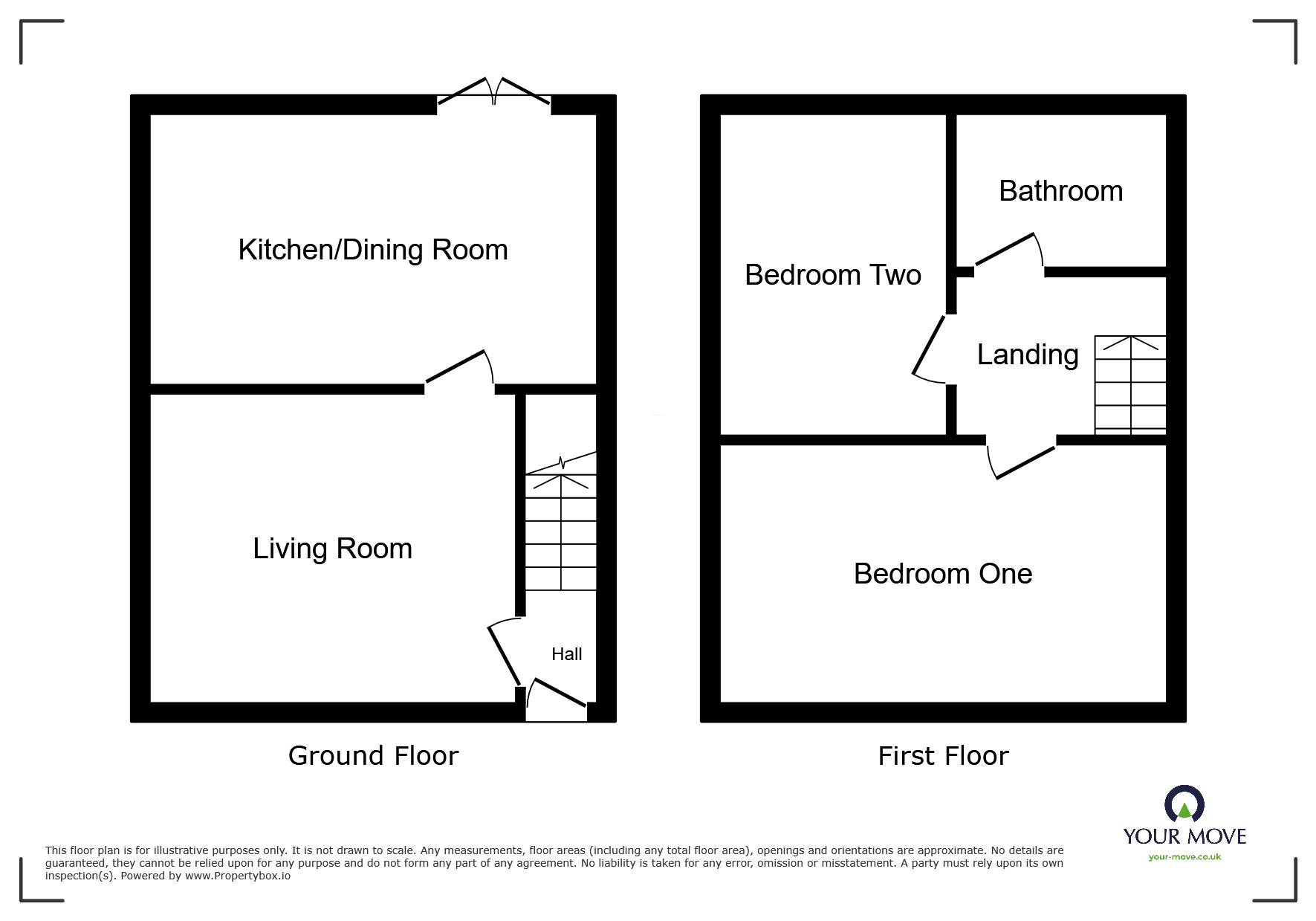 Floorplan of 2 bedroom Mid Terrace House for sale, The Cloisters, Westhoughton, Greater Manchester, BL5