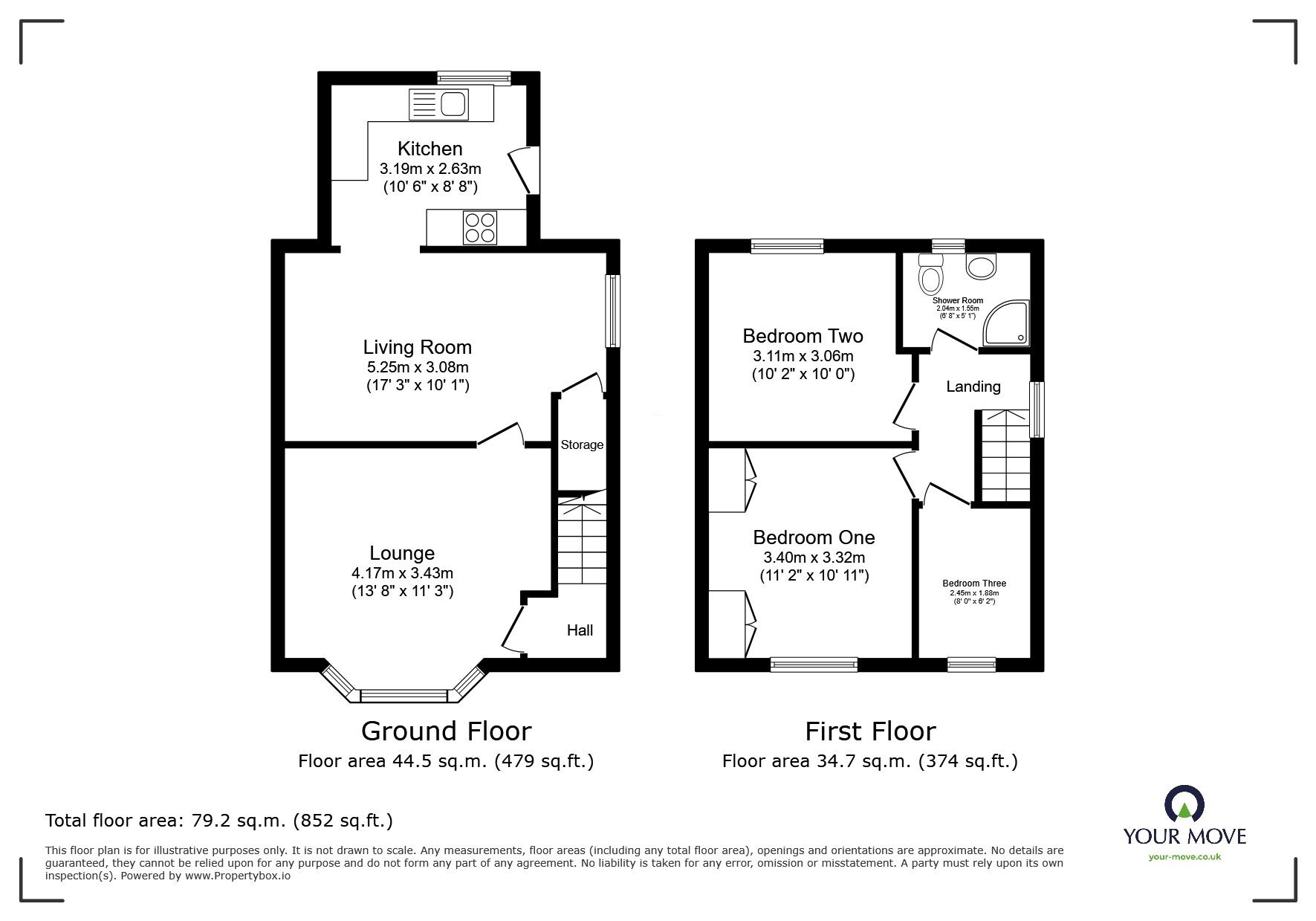 Floorplan of 3 bedroom Semi Detached House for sale, Clifton Street, Farnworth, Greater Manchester, BL4