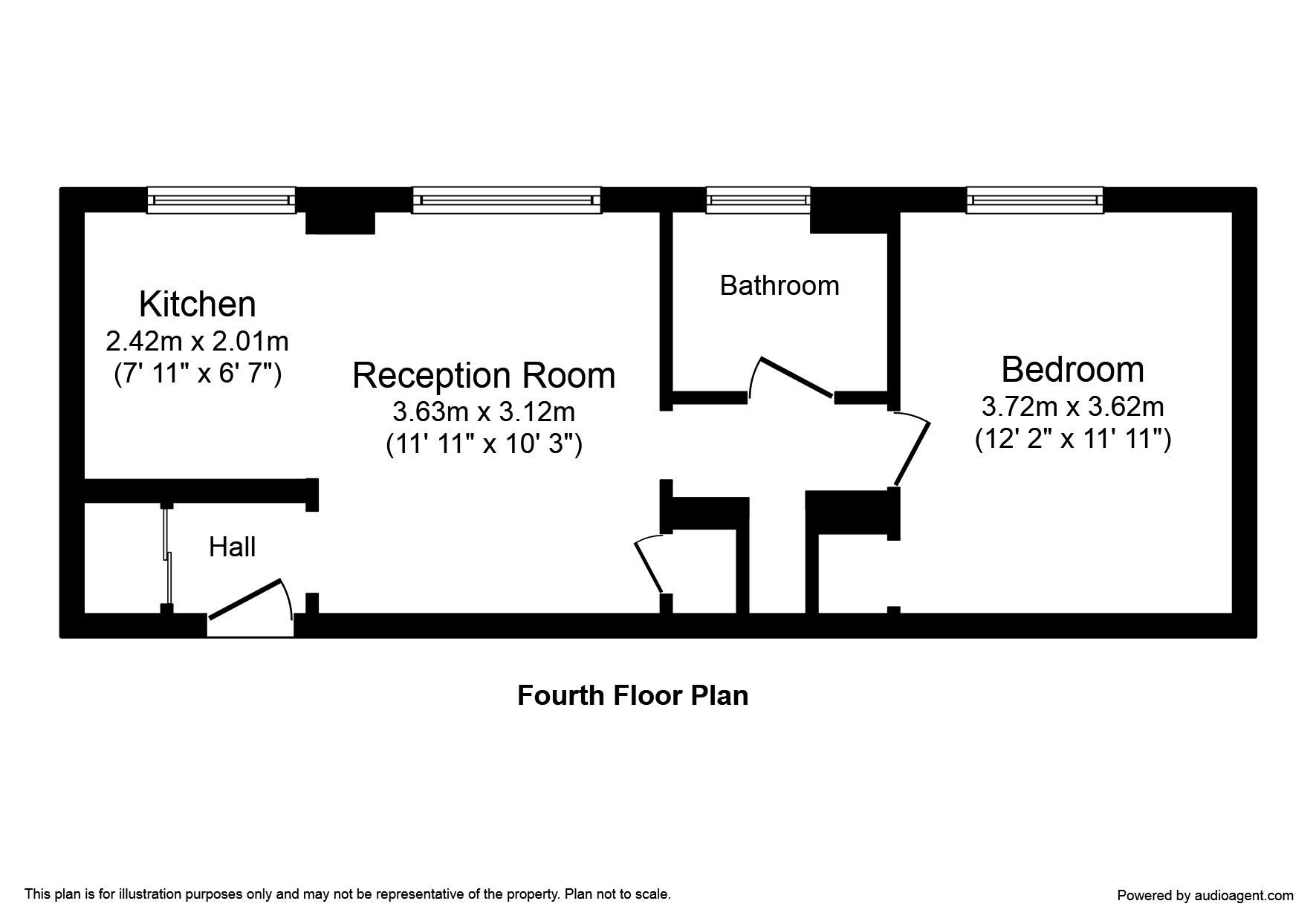 Floorplan of 1 bedroom Flat to rent, Shirley Road, Wallington, Surrey, SM6