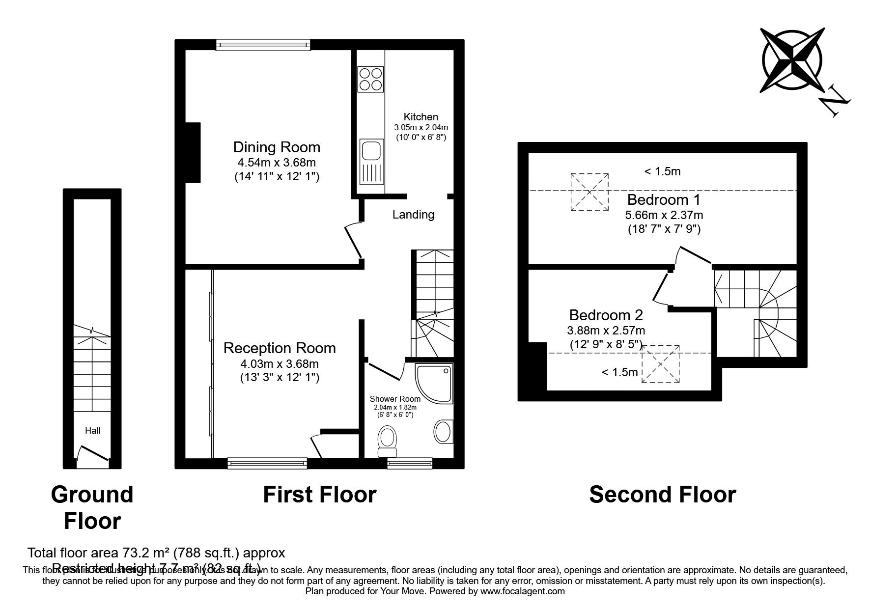 Floorplan of 2 bedroom  Flat for sale, Stoats Nest Road, Coulsdon, CR5