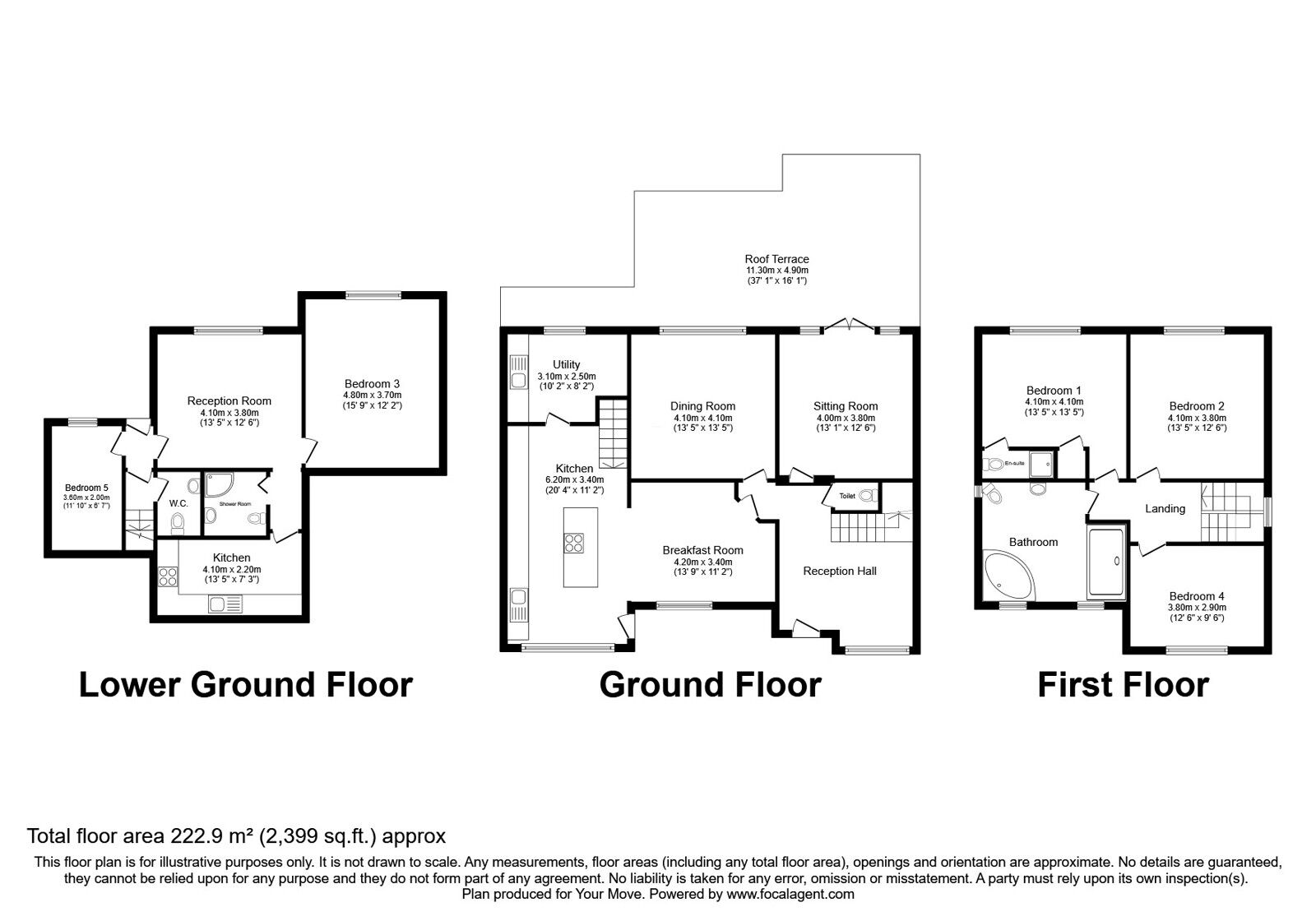 Floorplan of 6 bedroom Detached House for sale, Riddlesdown Avenue, Purley, CR8