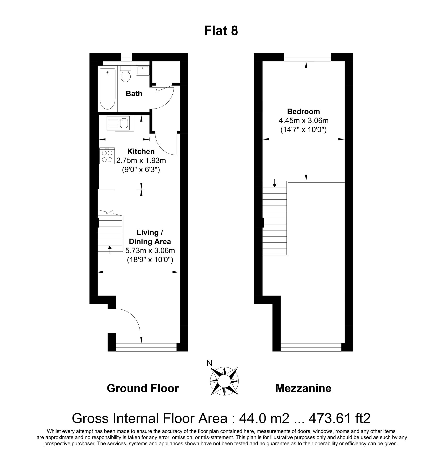 Floorplan of 1 bedroom  Flat for sale, Restmor Way, Wallington, SM6