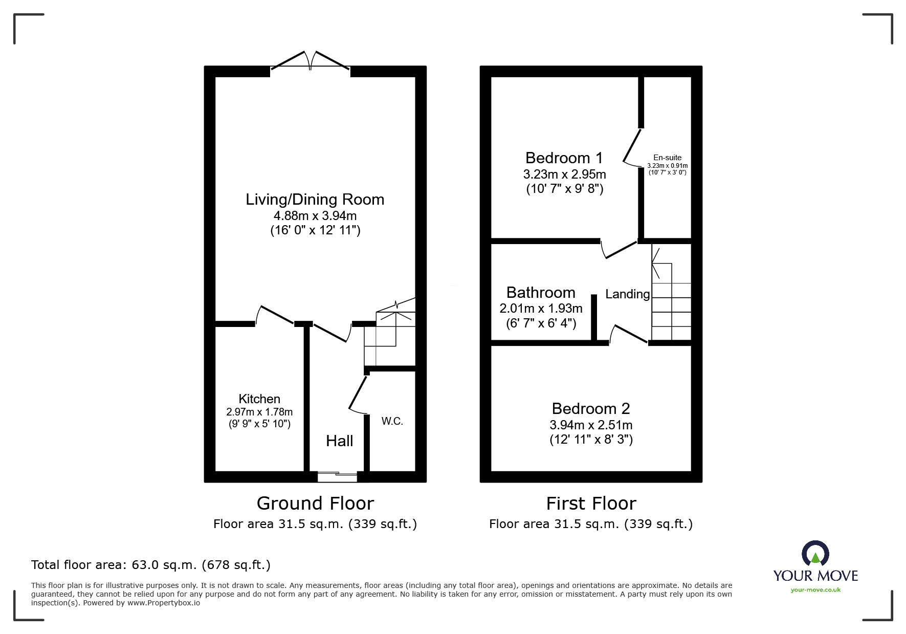 Floorplan of 2 bedroom Mid Terrace House for sale, Church Paddock Court, Wallington, SM6