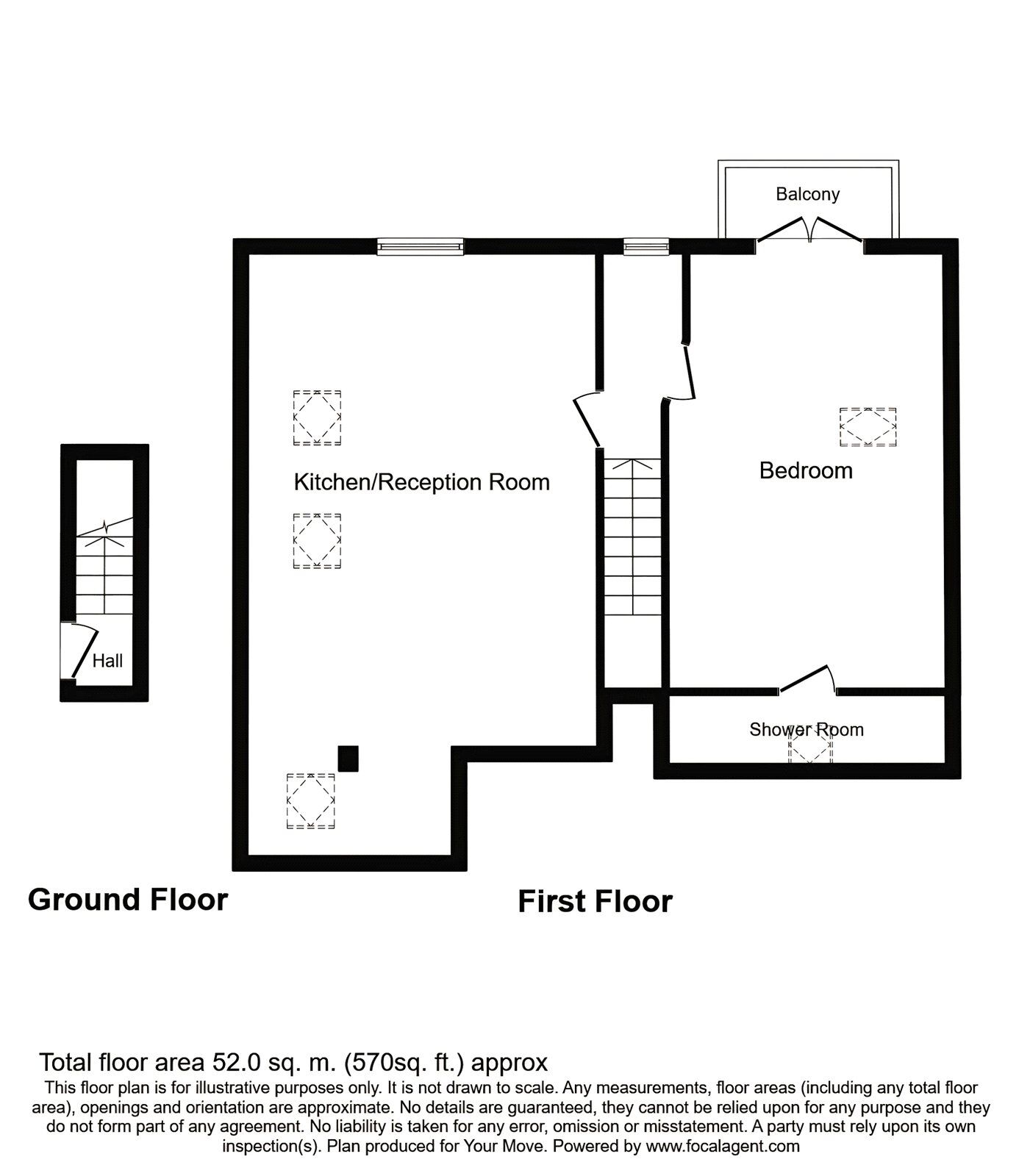 Floorplan of 1 bedroom  Flat for sale, Hartley Down, Purley, CR8