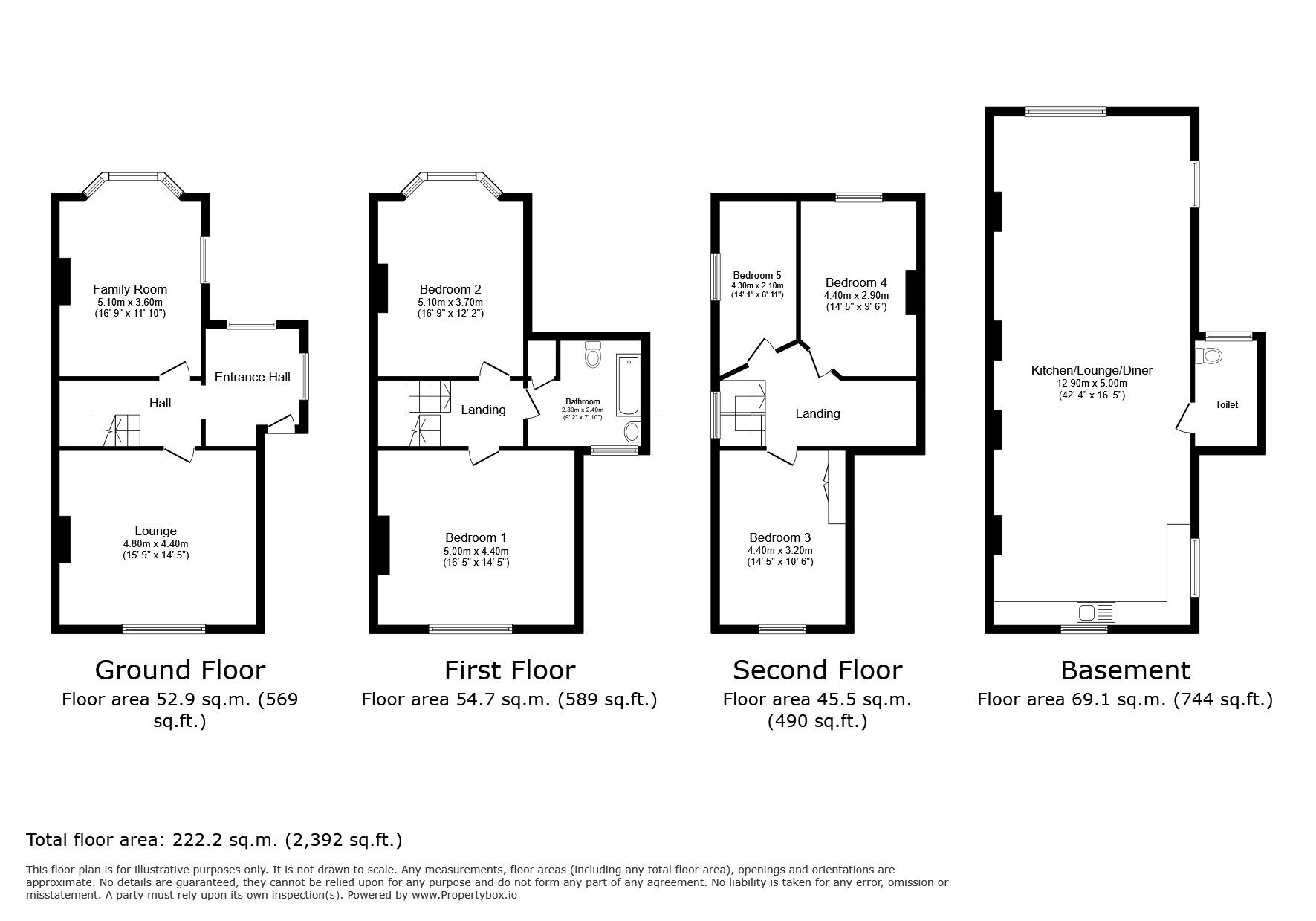 Floorplan of 6 bedroom Semi Detached House for sale, The Waldrons, Croydon, CR0