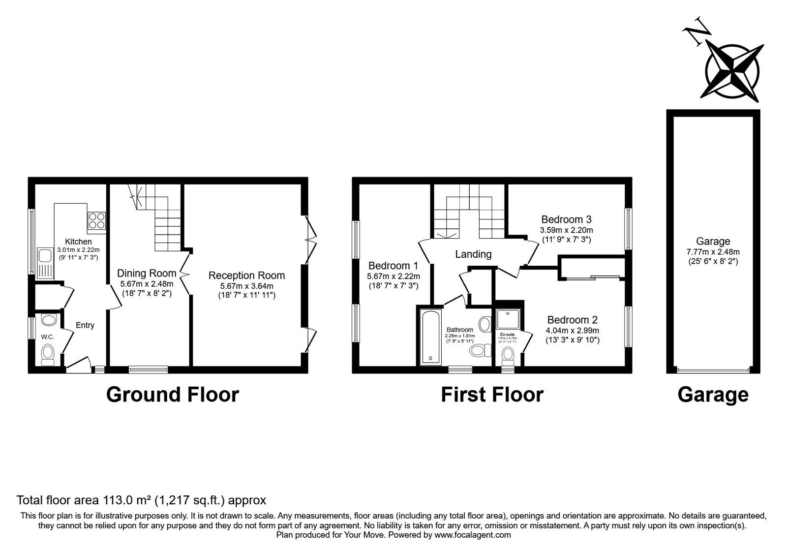 Floorplan of 3 bedroom Semi Detached House for sale, Tindale Close, South Croydon, CR2