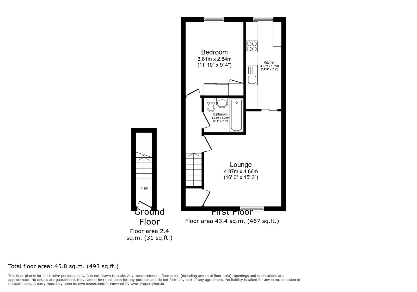 Floorplan of Flat for sale, Sunkist Way, Wallington, SM6