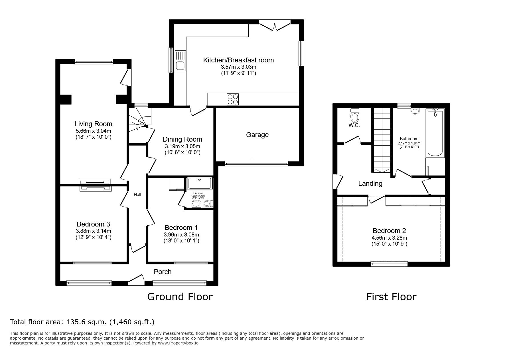 Floorplan of 3 bedroom Detached Bungalow for sale, Sandy Lane South, Wallington, SM6