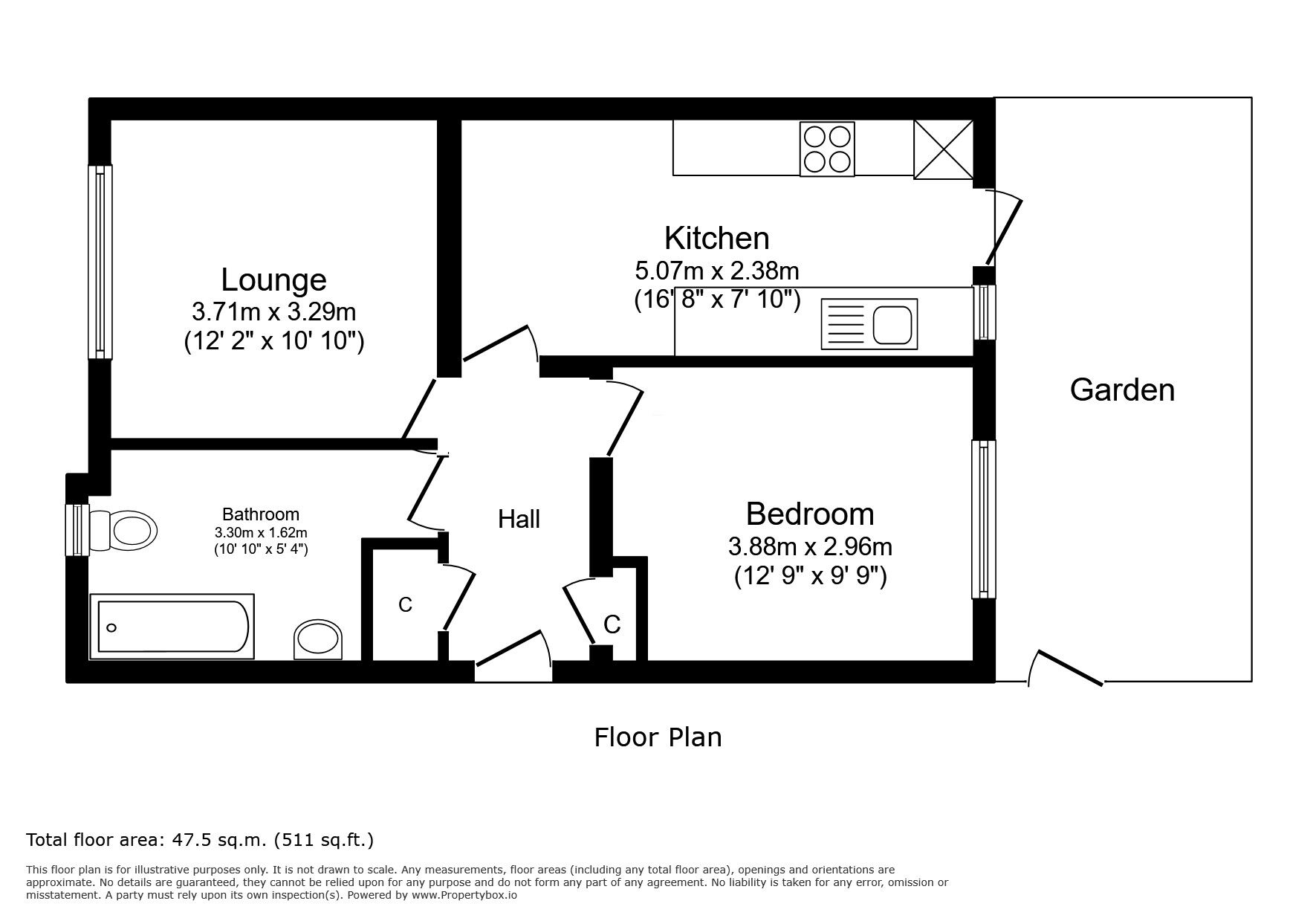 Floorplan of 1 bedroom Flat for sale, Dakota Close, Wallington, Surrey, SM6