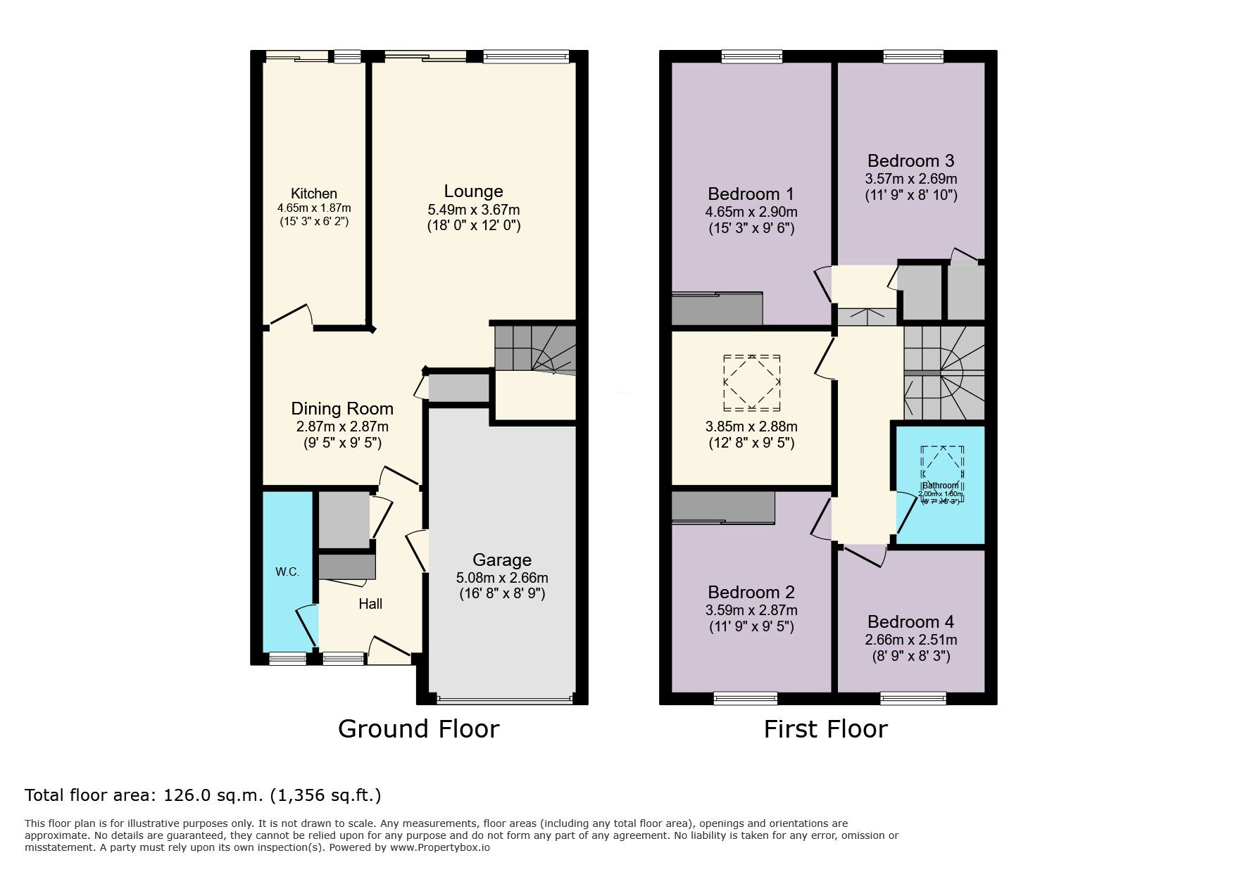 Floorplan of 4 bedroom Mid Terrace House for sale, Caroline Close, Croydon, CR0