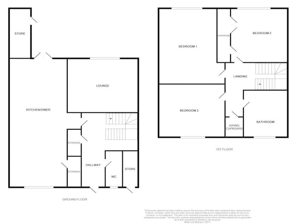 Floorplan of 3 bedroom Mid Terrace House to rent, Lambert Close, Waterlooville, Hampshire, PO7