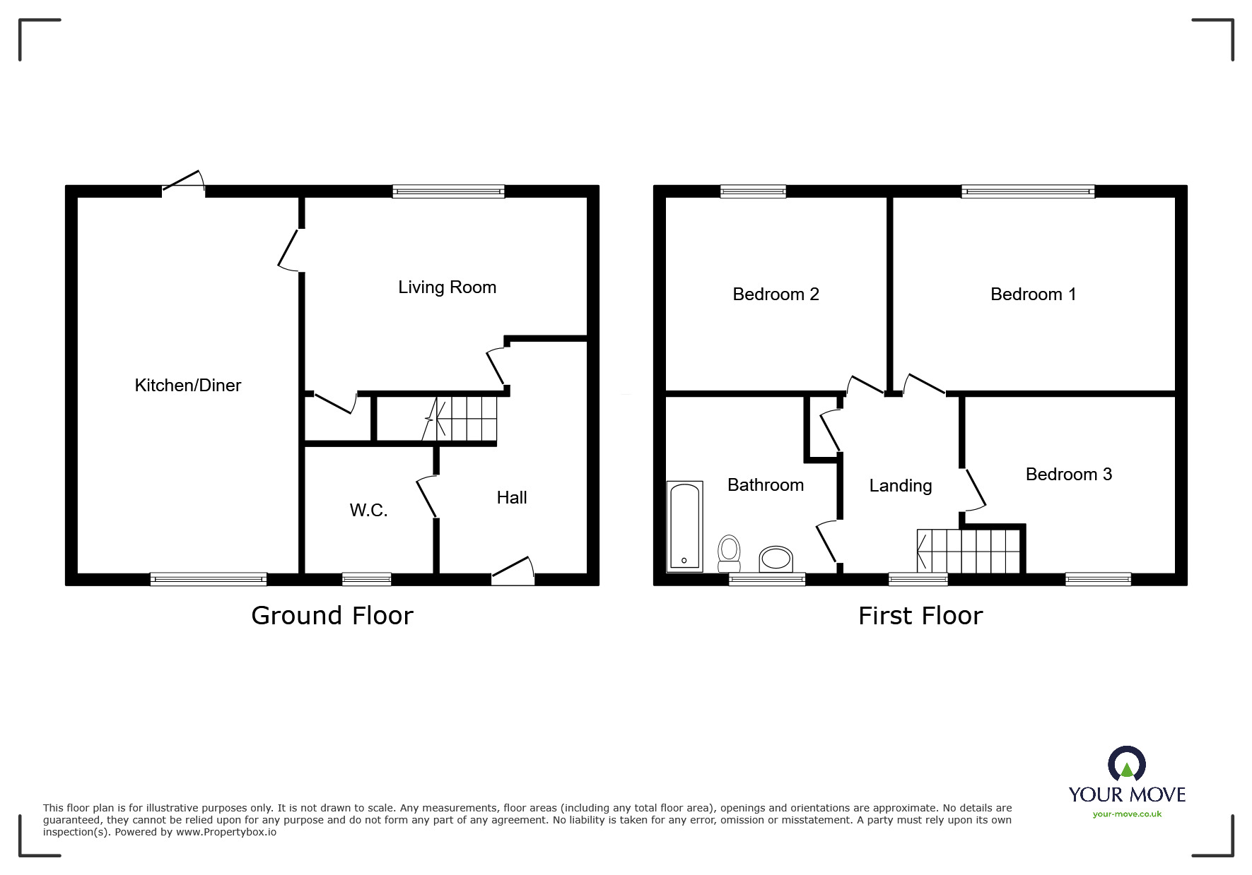 Floorplan of 3 bedroom Semi Detached House for sale, Cleveland Drive, Fareham, PO14