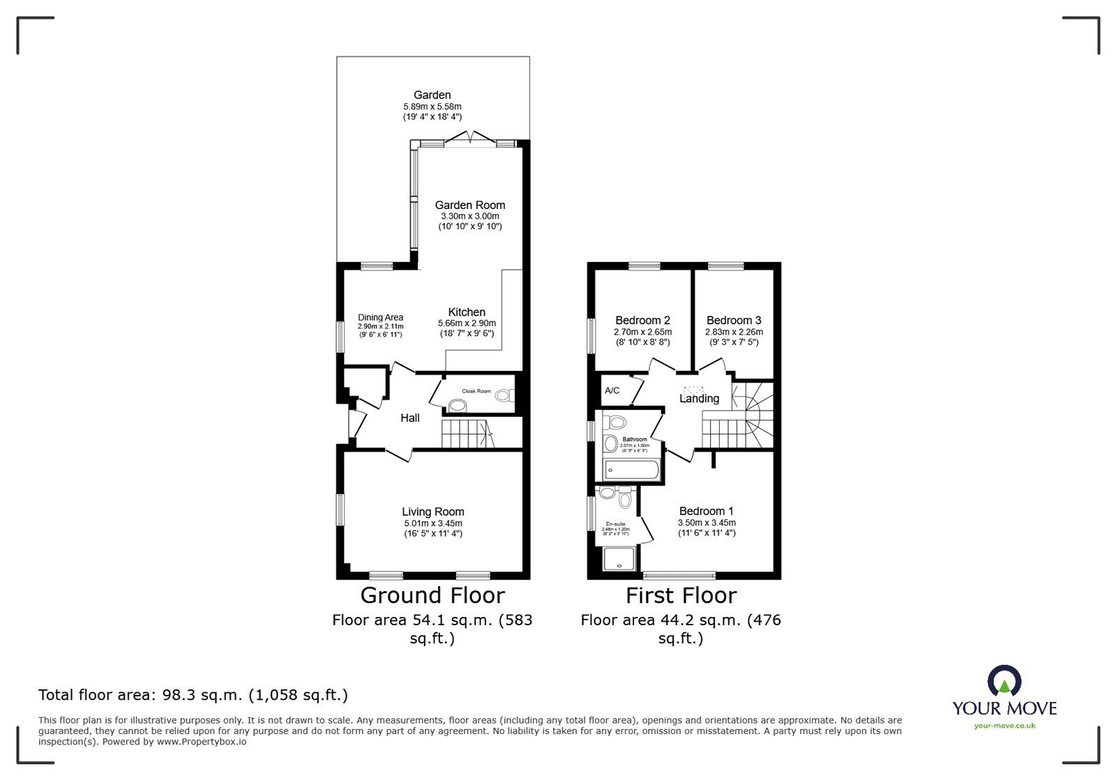 Floorplan of 3 bedroom Semi Detached House for sale, Bruce Gardens, Waterlooville, Hampshire, PO8