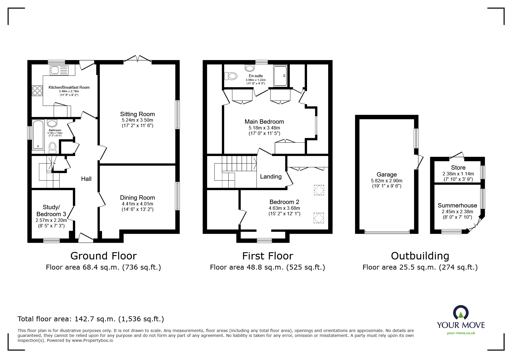 Floorplan of 3 bedroom Detached House for sale, Hazeldean Drive, Rowlands Castle, Hampshire, PO9