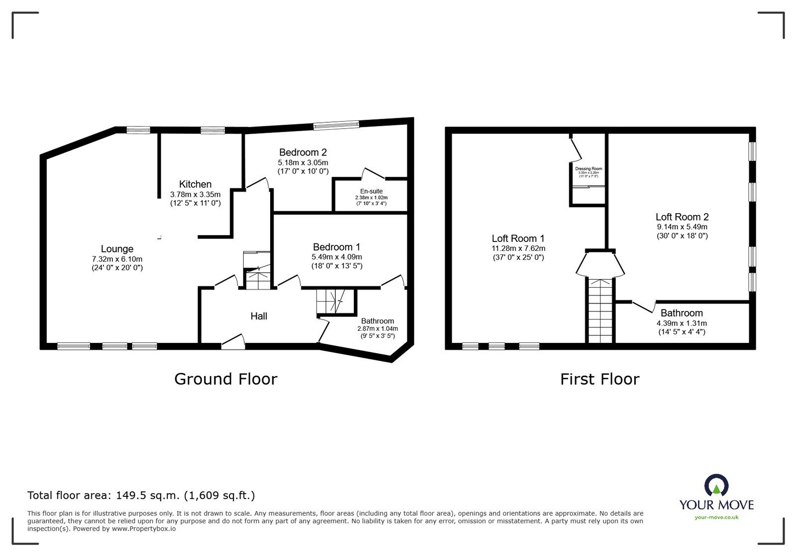 Floorplan of 2 bedroom Flat for sale, Springwell, Havant, Hampshire, PO9