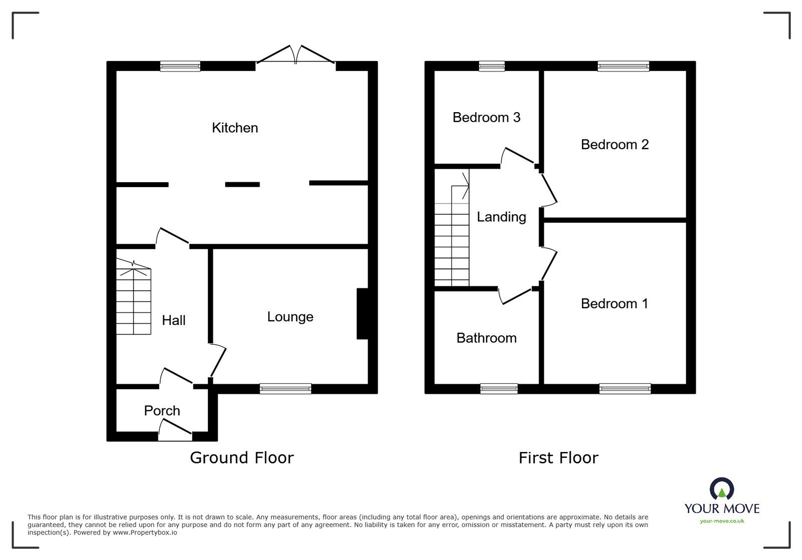 Floorplan of 3 bedroom Semi Detached House for sale, Hillside Avenue, Widley, Hampshire, PO7