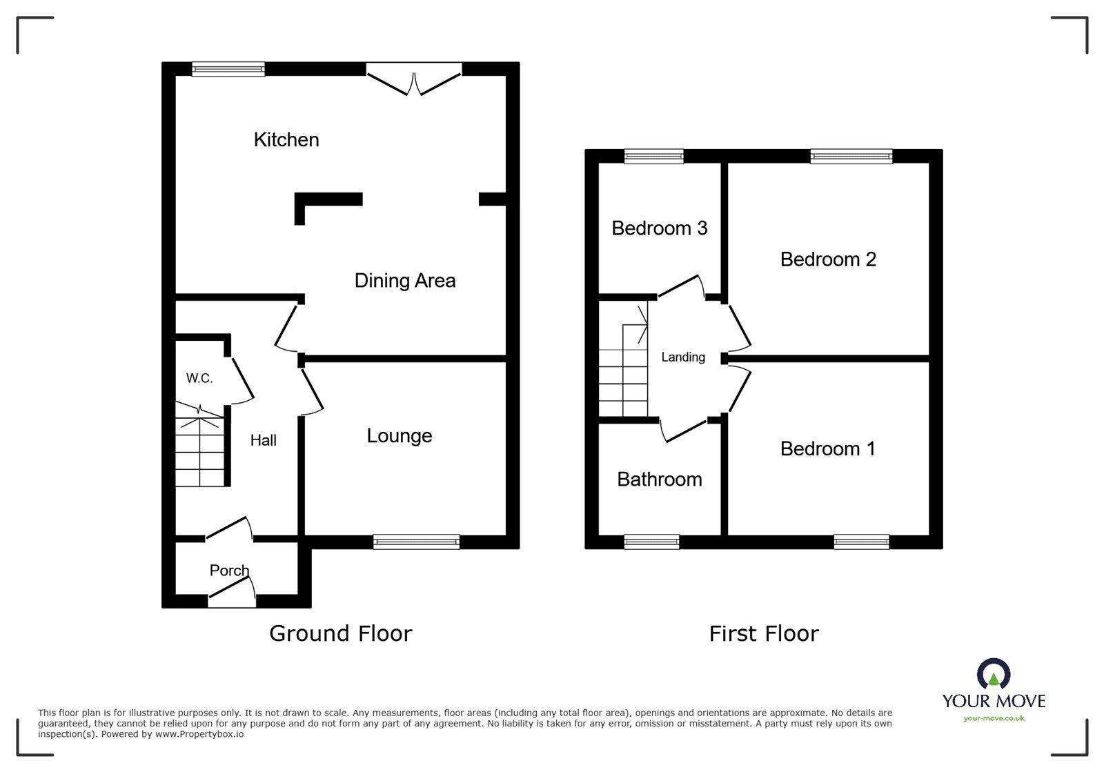 Floorplan of 3 bedroom Semi Detached House for sale, Hillside Avenue, Widley, Hampshire, PO7