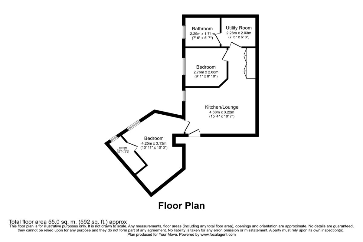 Floorplan of 2 bedroom Flat to rent, St. Pauls Road, Southsea, Hampshire, PO5