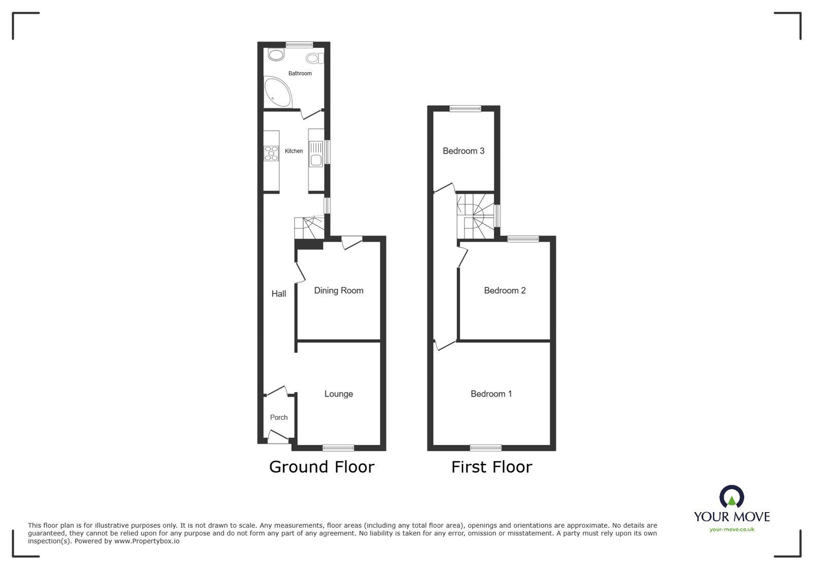 Floorplan of 4 bedroom Mid Terrace House for sale, Guildford Road, Portsmouth, Hampshire, PO1