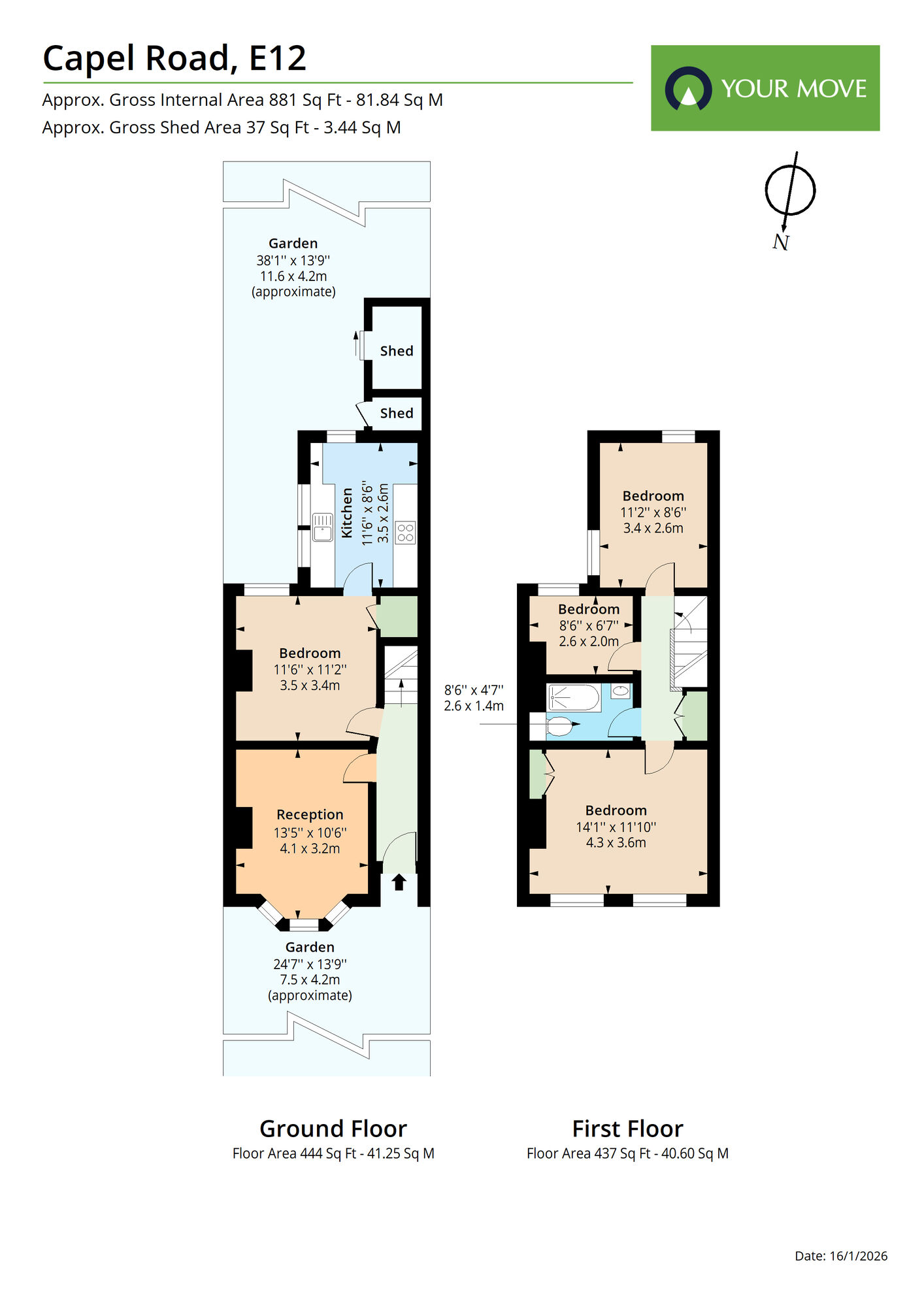 Floorplan of 3 bedroom House to rent, Capel Road, London, E12