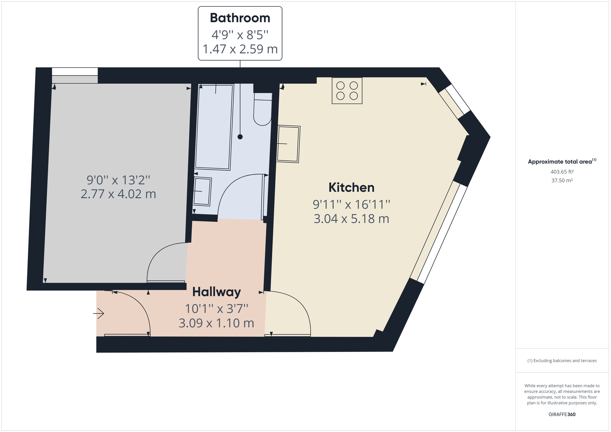 Floorplan of 1 bedroom Flat to rent, Hoe Street, Walthamstow, London, E17