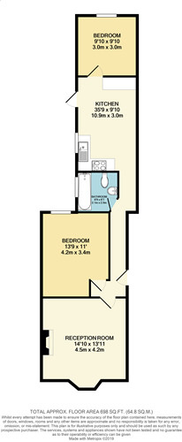 Floorplan of 2 bedroom Flat to rent, Brooke Road, London, E5