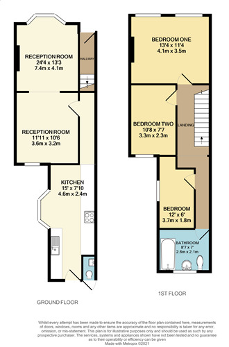 Floorplan of 3 bedroom  House to rent, Woodend Road, Walthamstow, E17