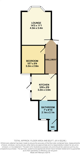 Floorplan of 1 bedroom Flat to rent, Cornwallis Road, Walthamstow, E17