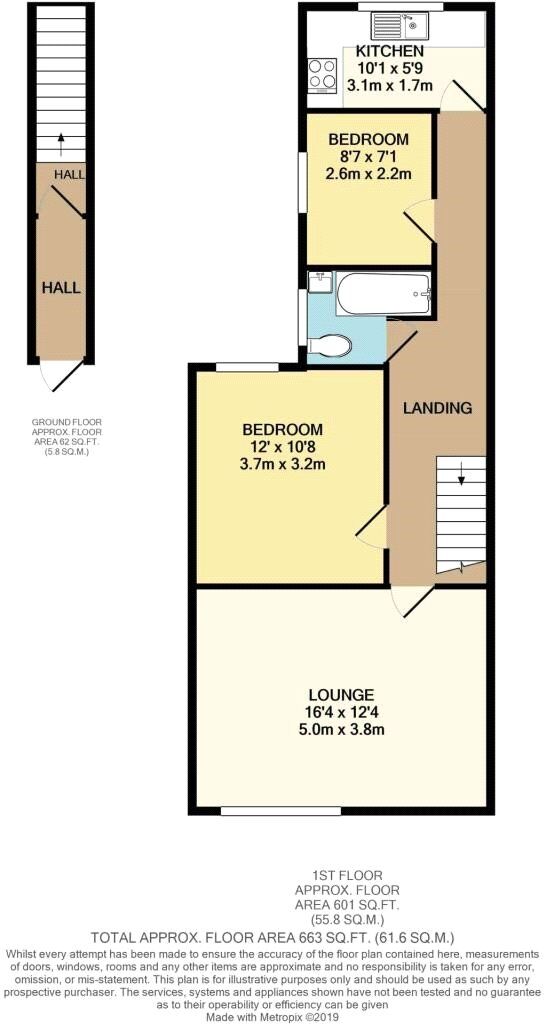 Floorplan of 2 bedroom Flat to rent, Palamos Road, Leyton, E10