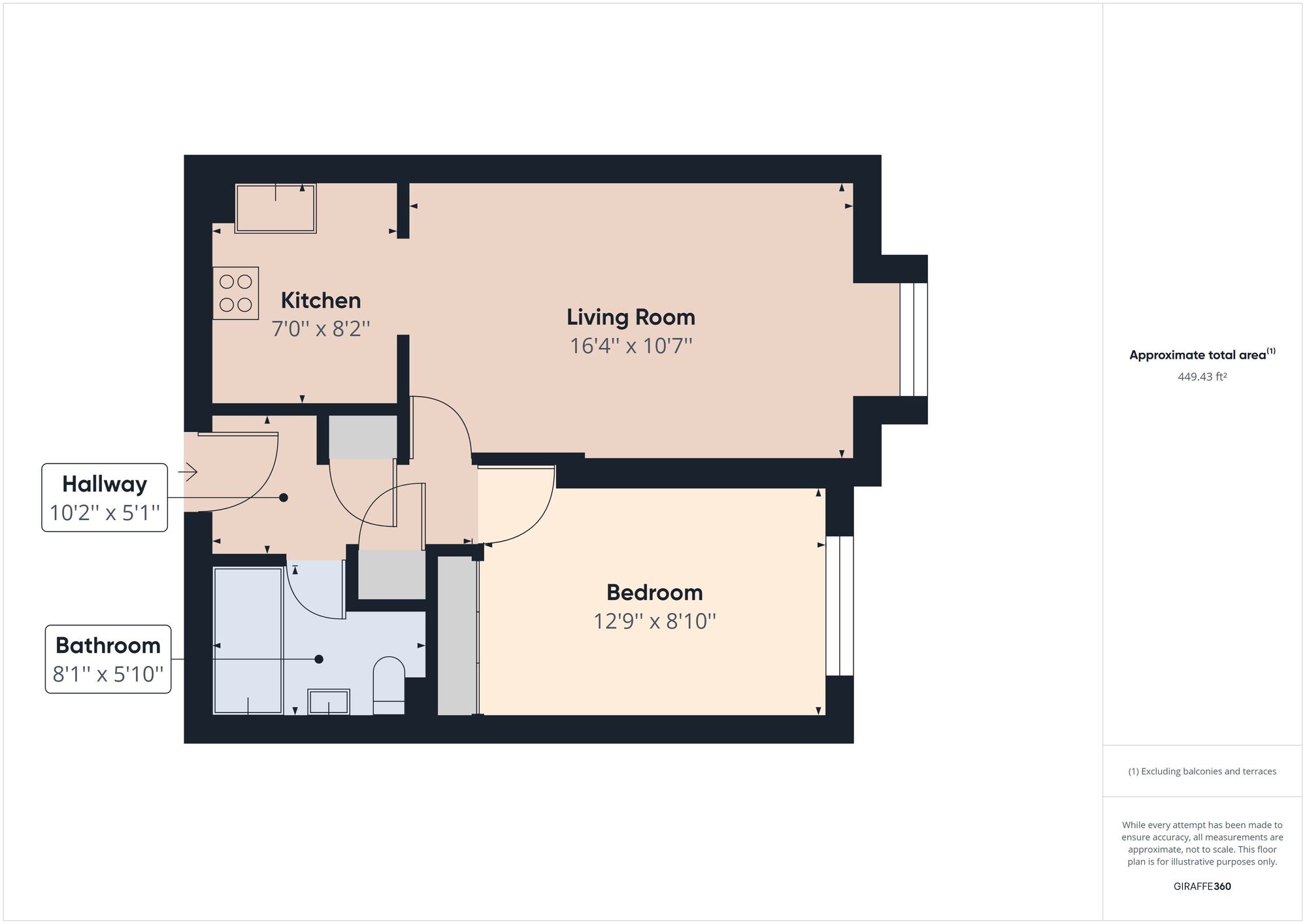 Floorplan of 1 bedroom Flat to rent, Teresa Mews, Walthamstow, London, E17