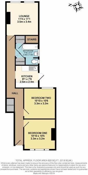 Floorplan of 2 bedroom Flat to rent, Fleeming Road, Walthamstow, London, E17