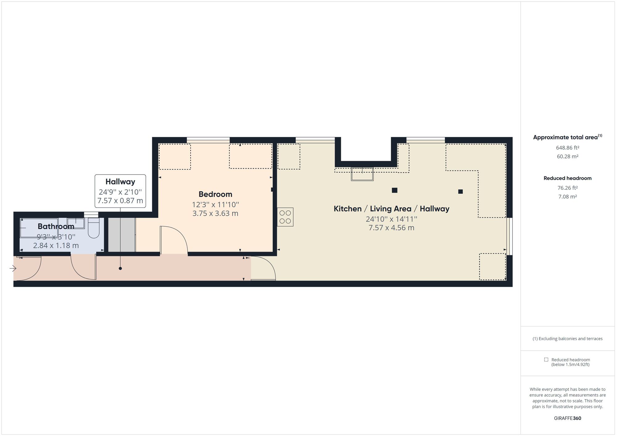 Floorplan of 1 bedroom Flat to rent, Grosvenor Park Road, Walthamstow, E17