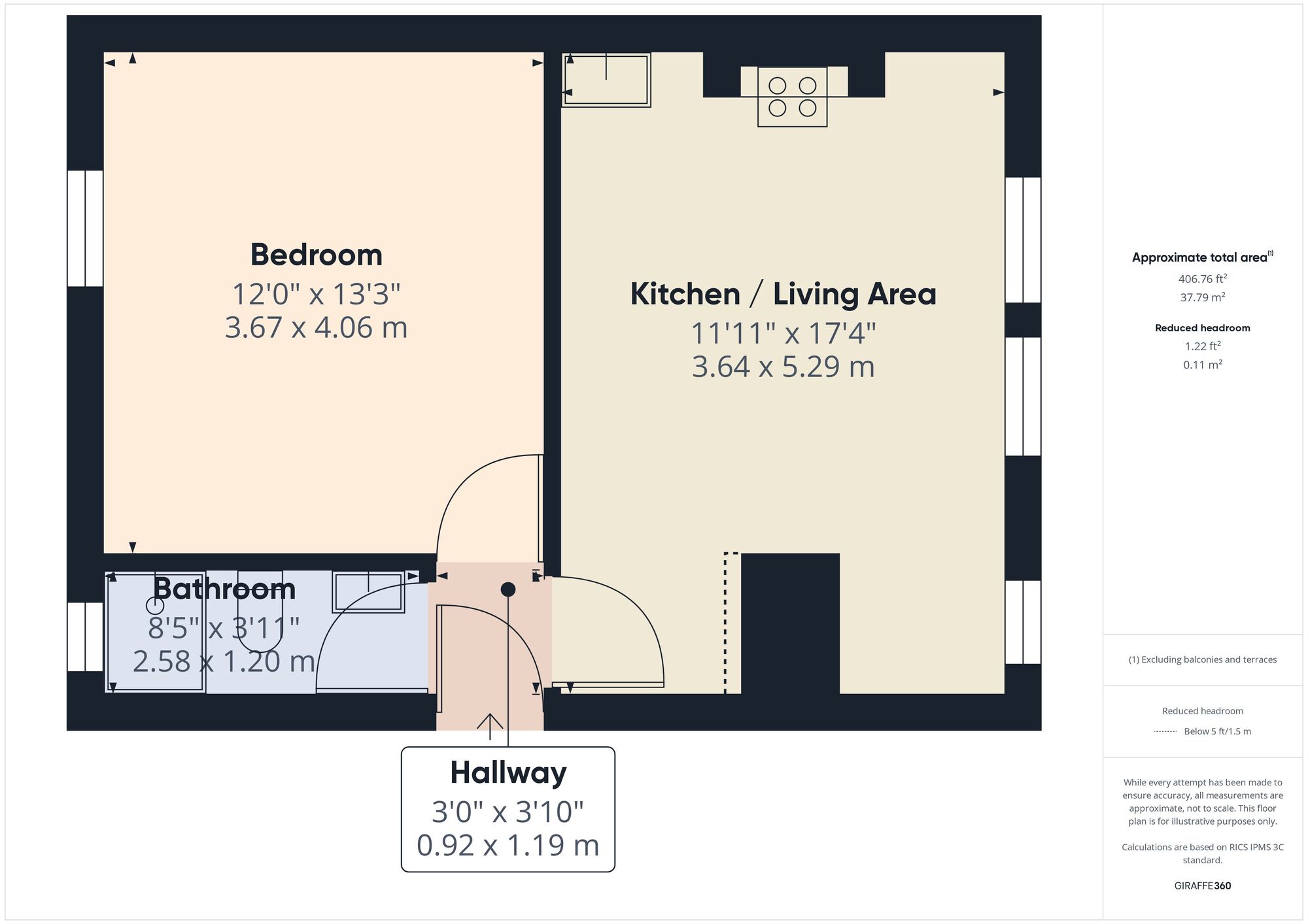 Floorplan of 1 bedroom  Flat to rent, The Avenue, Chingford, E4