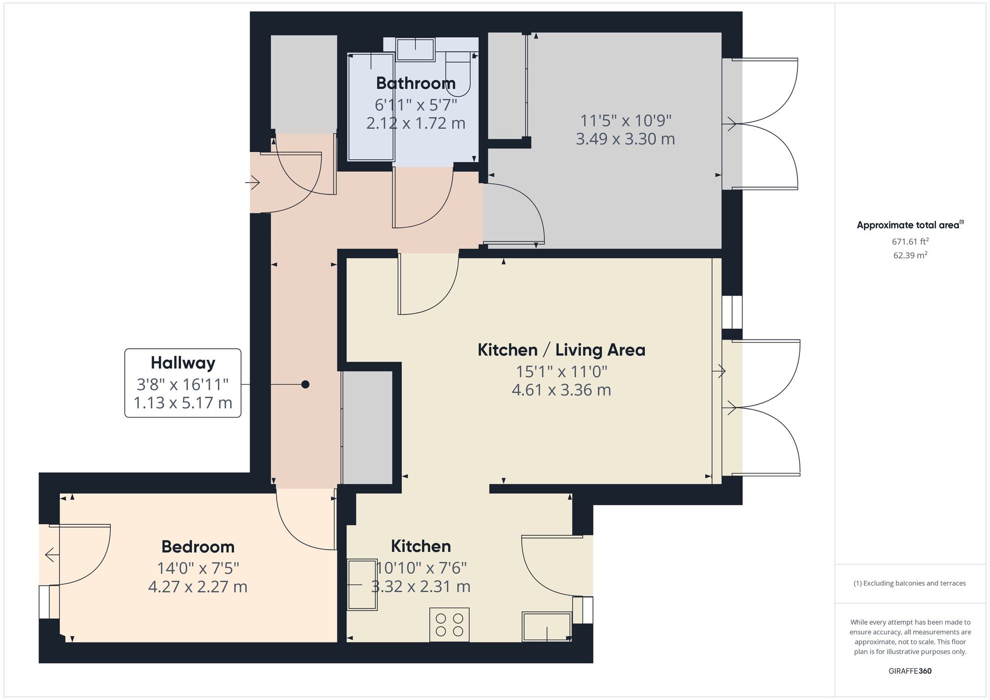Floorplan of 2 bedroom Flat to rent, Capworth Street, Leyton, London, E10