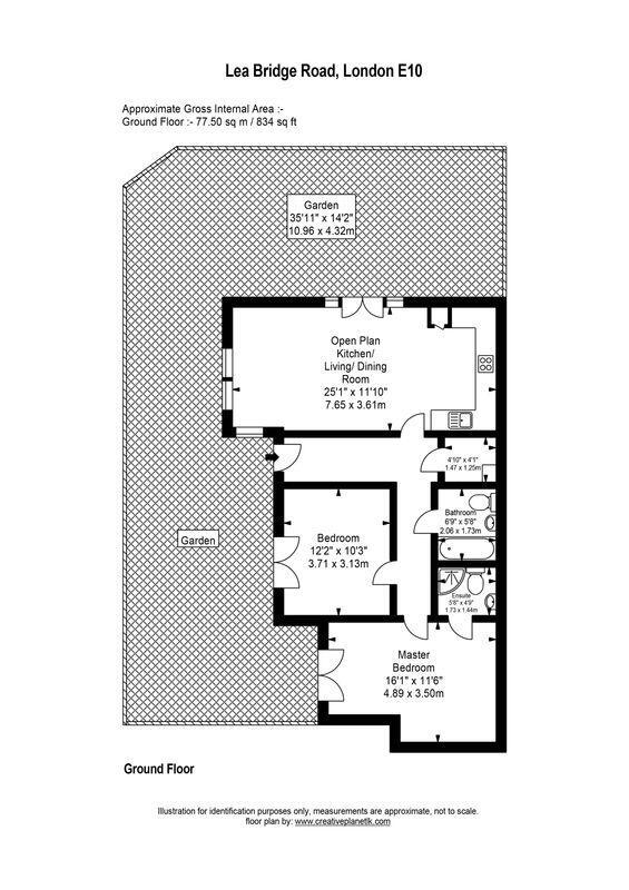 Floorplan of 2 bedroom Semi Detached House to rent, Lea Bridge Road, Leyton, London, E10