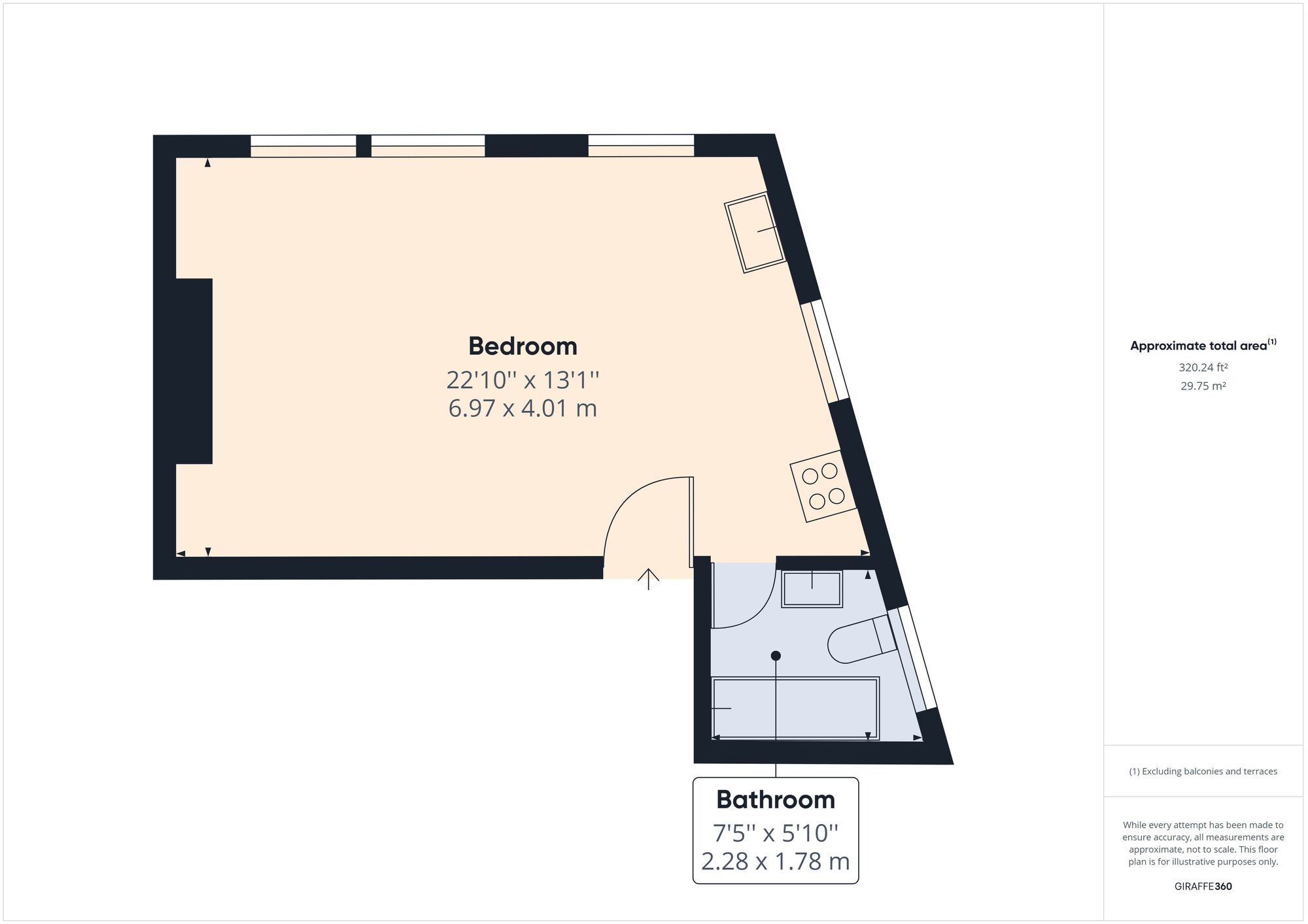 Floorplan of  Flat to rent, Hoe Street, Walthamstow, London, E17
