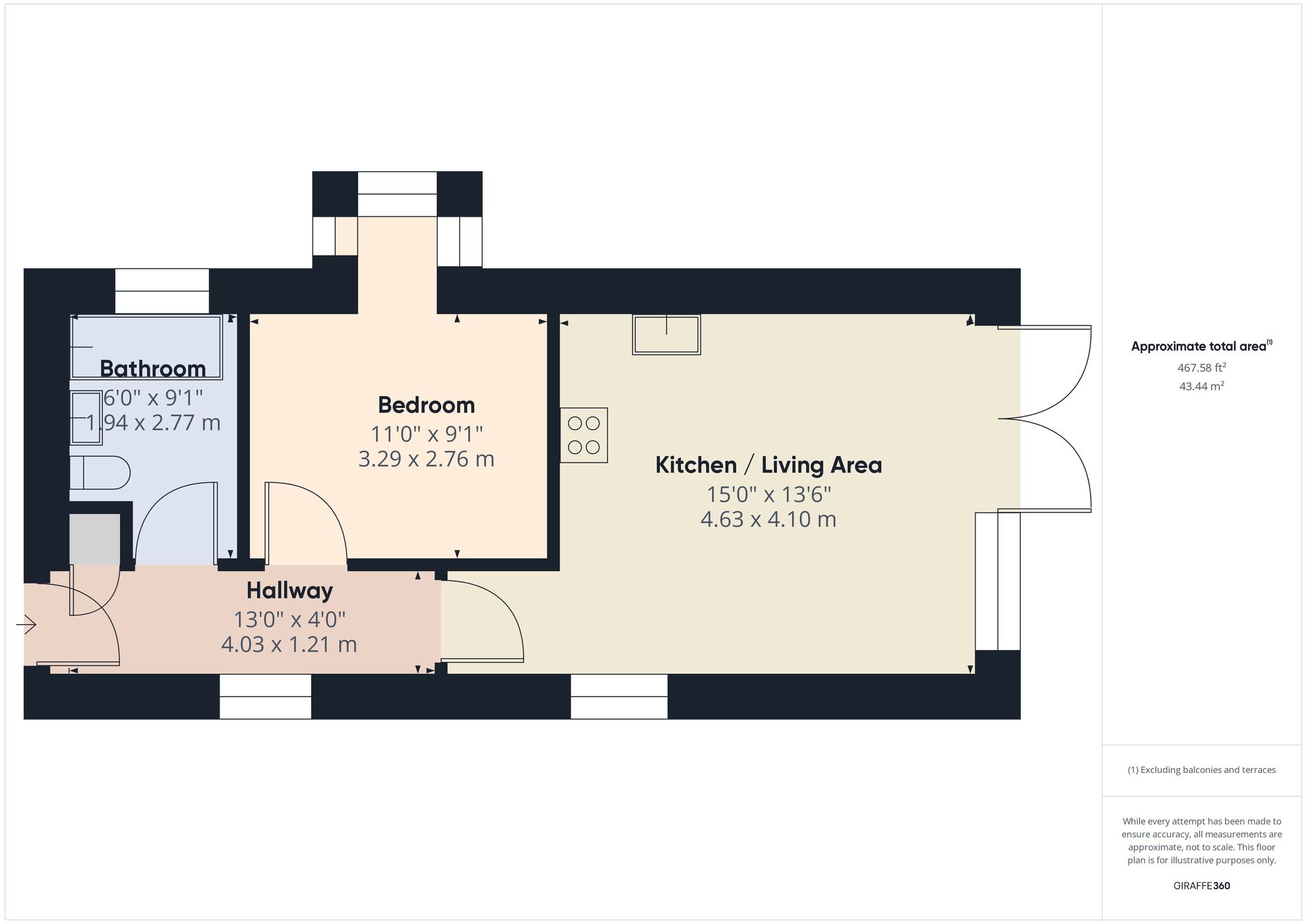 Floorplan of 1 bedroom  Flat to rent, New Wanstead, London, E11