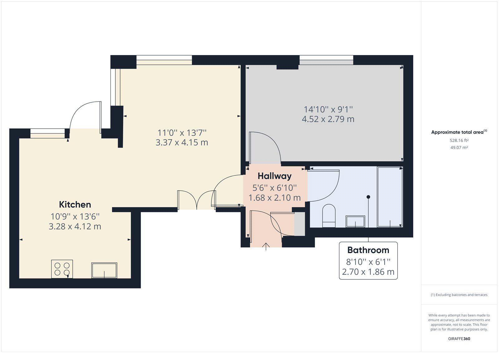 Floorplan of 1 bedroom  Flat to rent, Upton Lane, Forest Gate, London, E7
