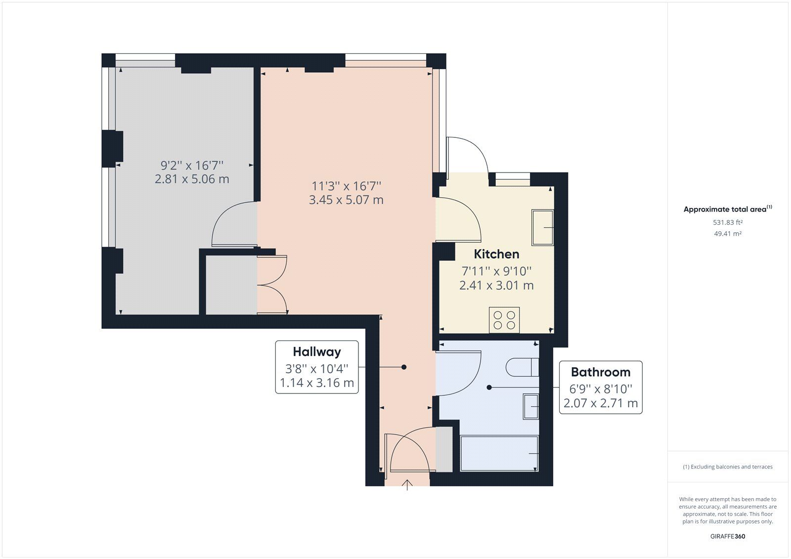 Floorplan of 1 bedroom Flat to rent, Upton Lane, Forest Gate, London, E7