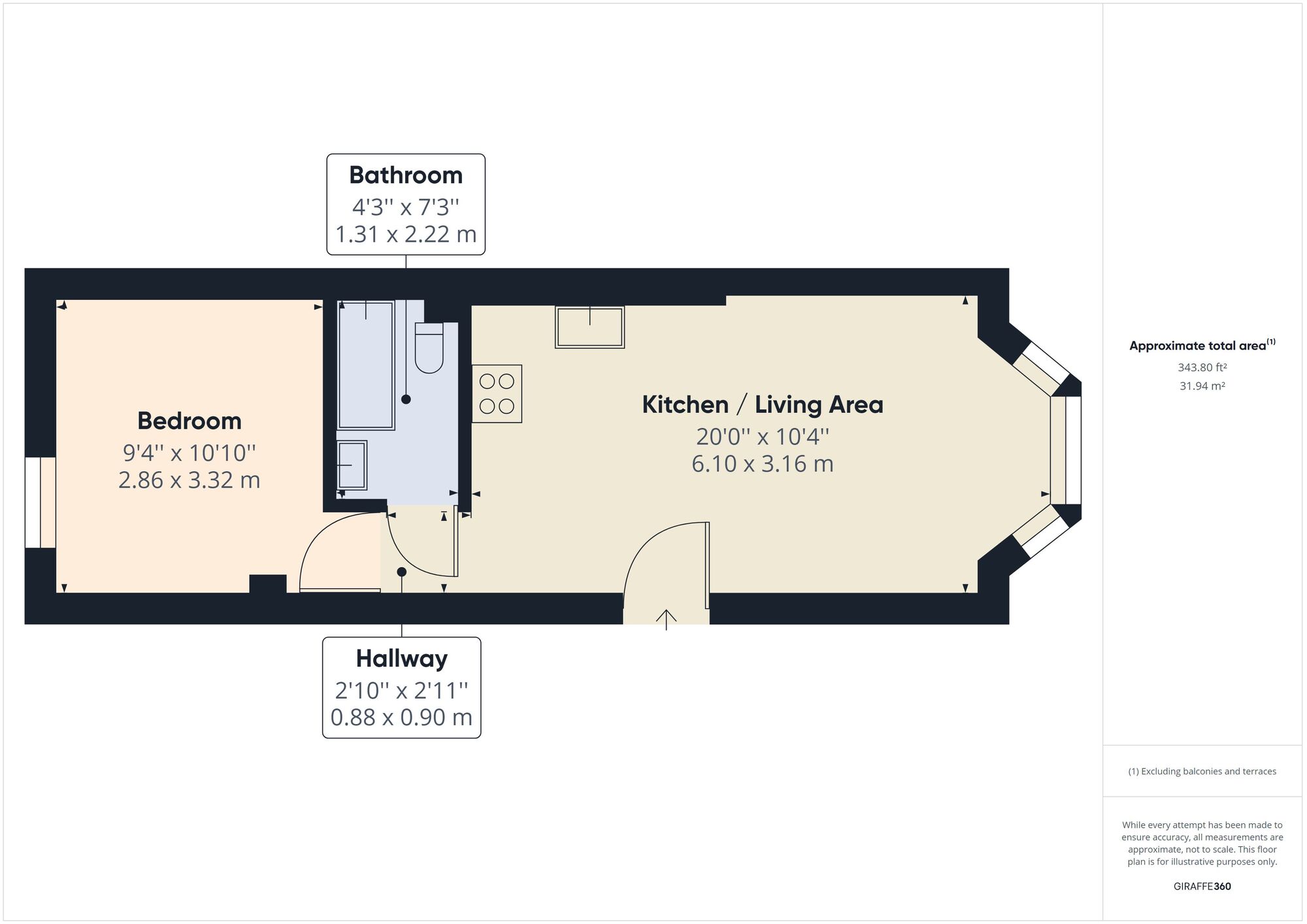 Floorplan of 1 bedroom  Flat to rent, Carisbrooke Road, Walthamstow, London, E17