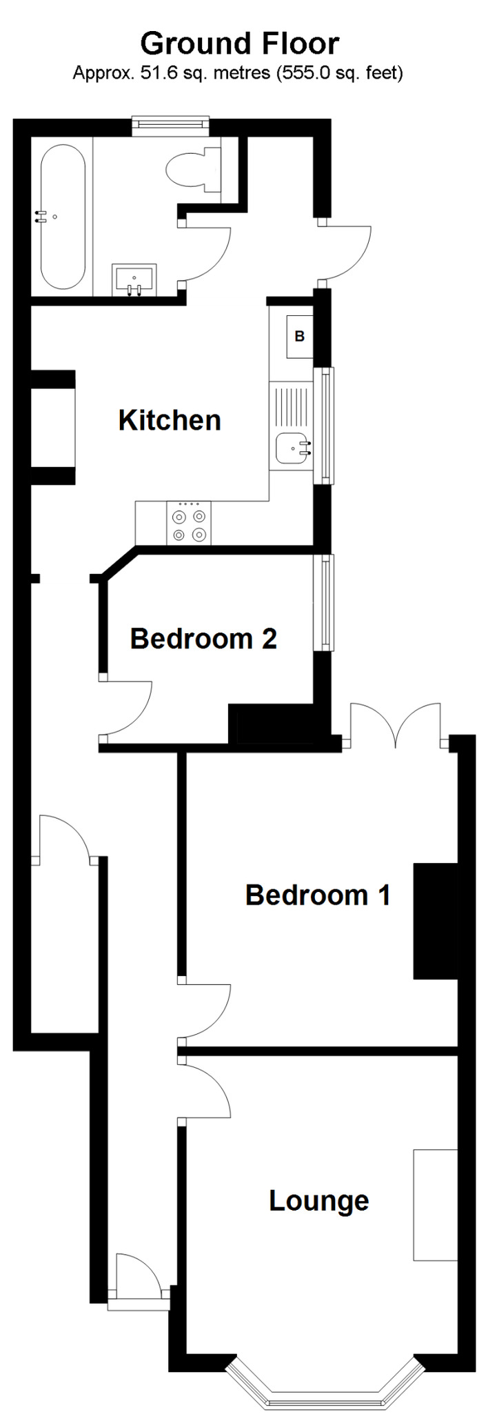 Floorplan of 2 bedroom Flat to rent, Jewel Road, Walthamstow, London, E17