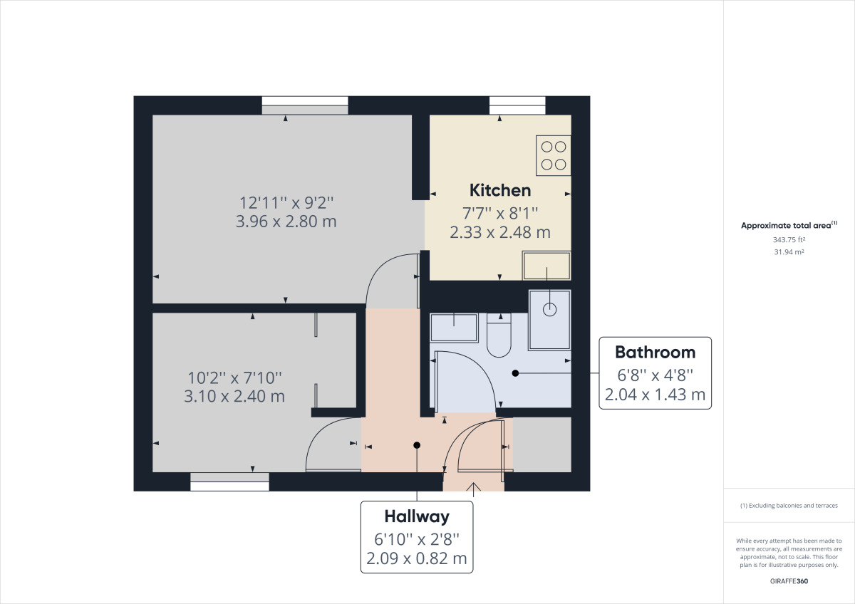 Floorplan of 1 bedroom Flat to rent, Mandeville Court, Chingford, E4