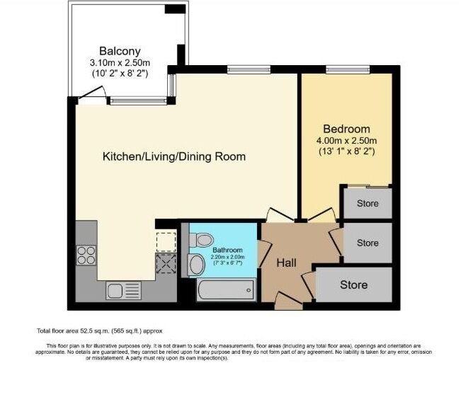 Floorplan of 1 bedroom Flat for sale, Hoe Street, Walthamstow, E17