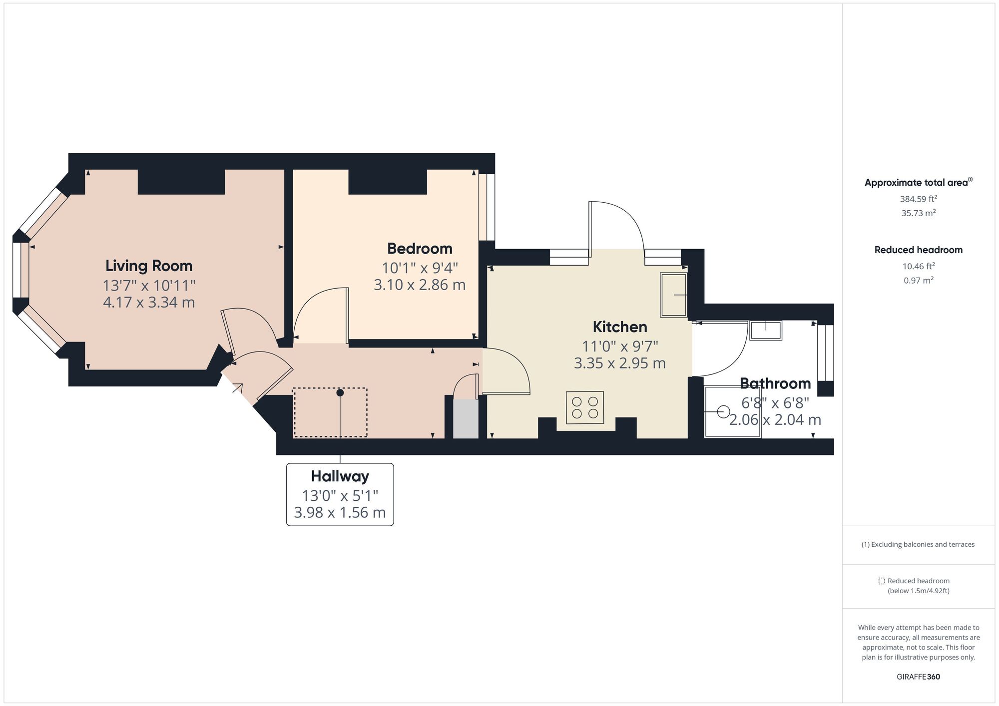 Floorplan of 1 bedroom Flat to rent, Edward Road, Walthamstow, London, E17