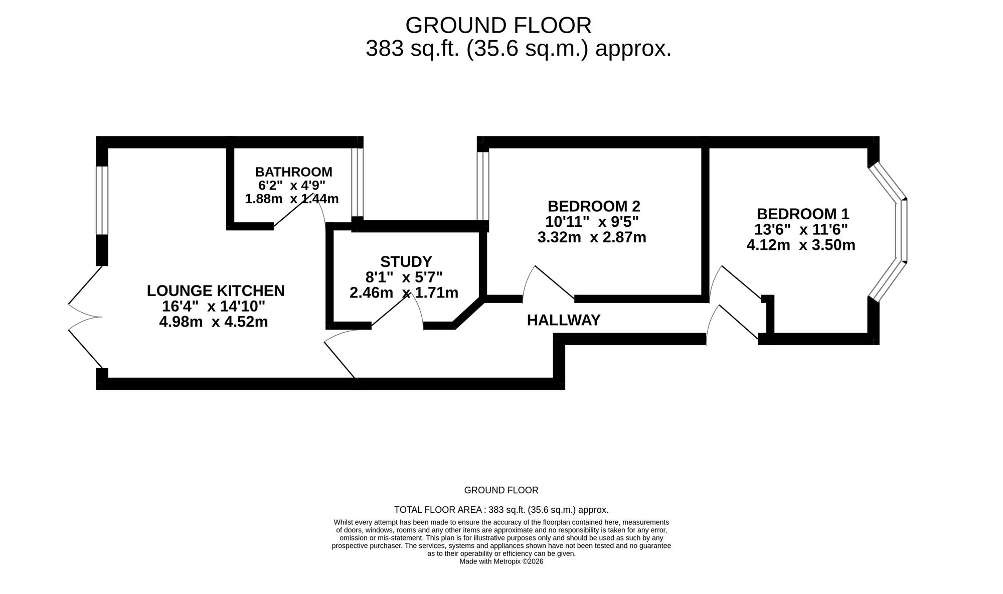 Floorplan of 2 bedroom Flat to rent, Shrewsbury Road, Forest Gate, London, E7