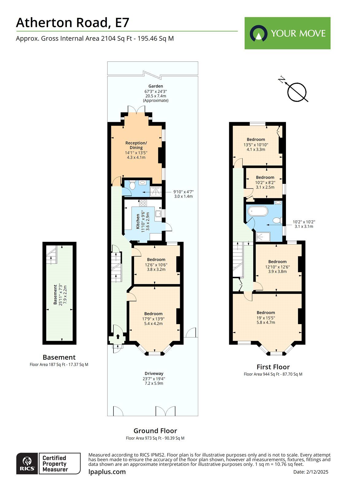 Floorplan of 4 bedroom Semi Detached House for sale, Atherton Road, Forest Gate, E7