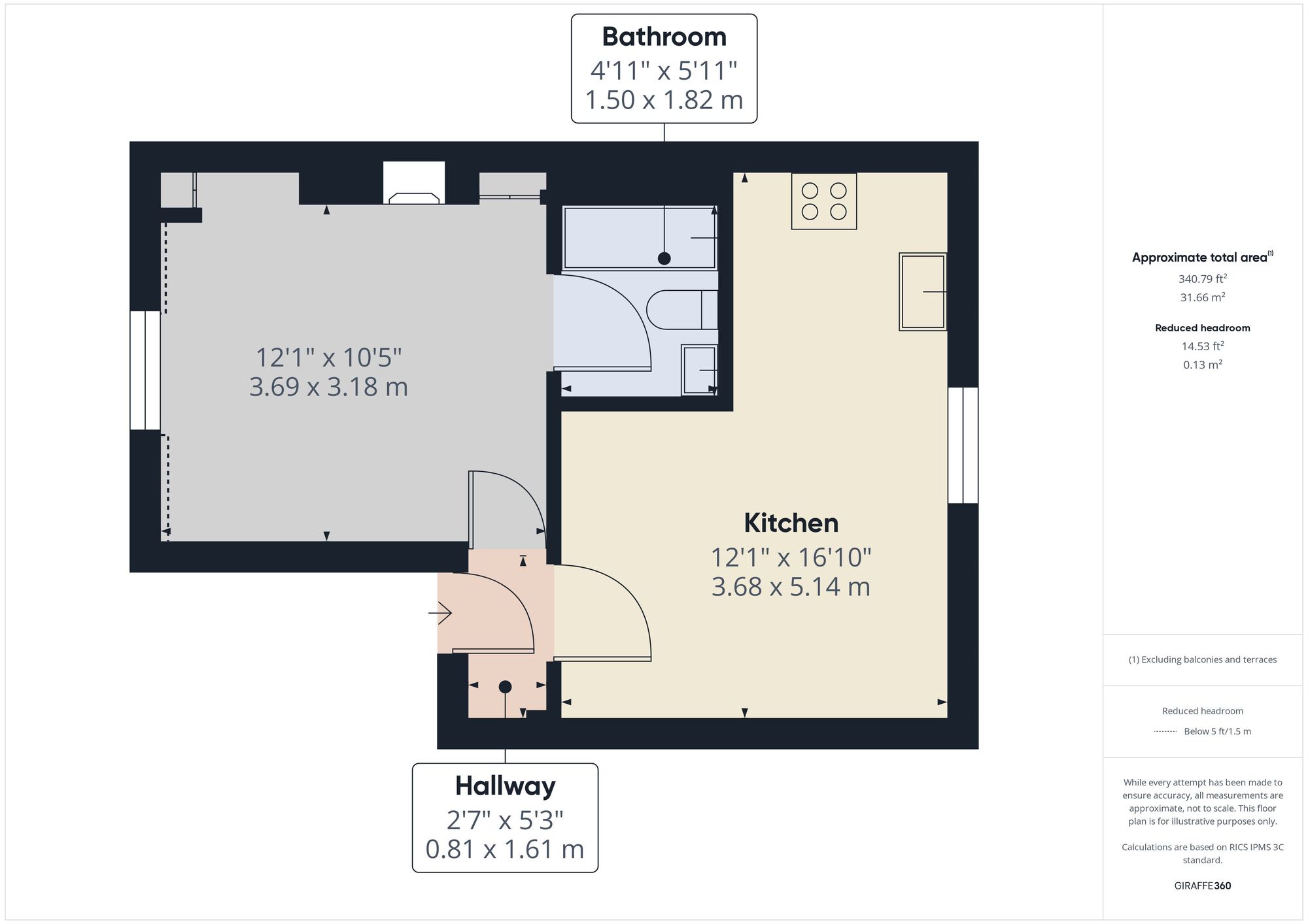 Floorplan of 1 bedroom  Flat to rent, Hoe Street, Walthamstow, E17