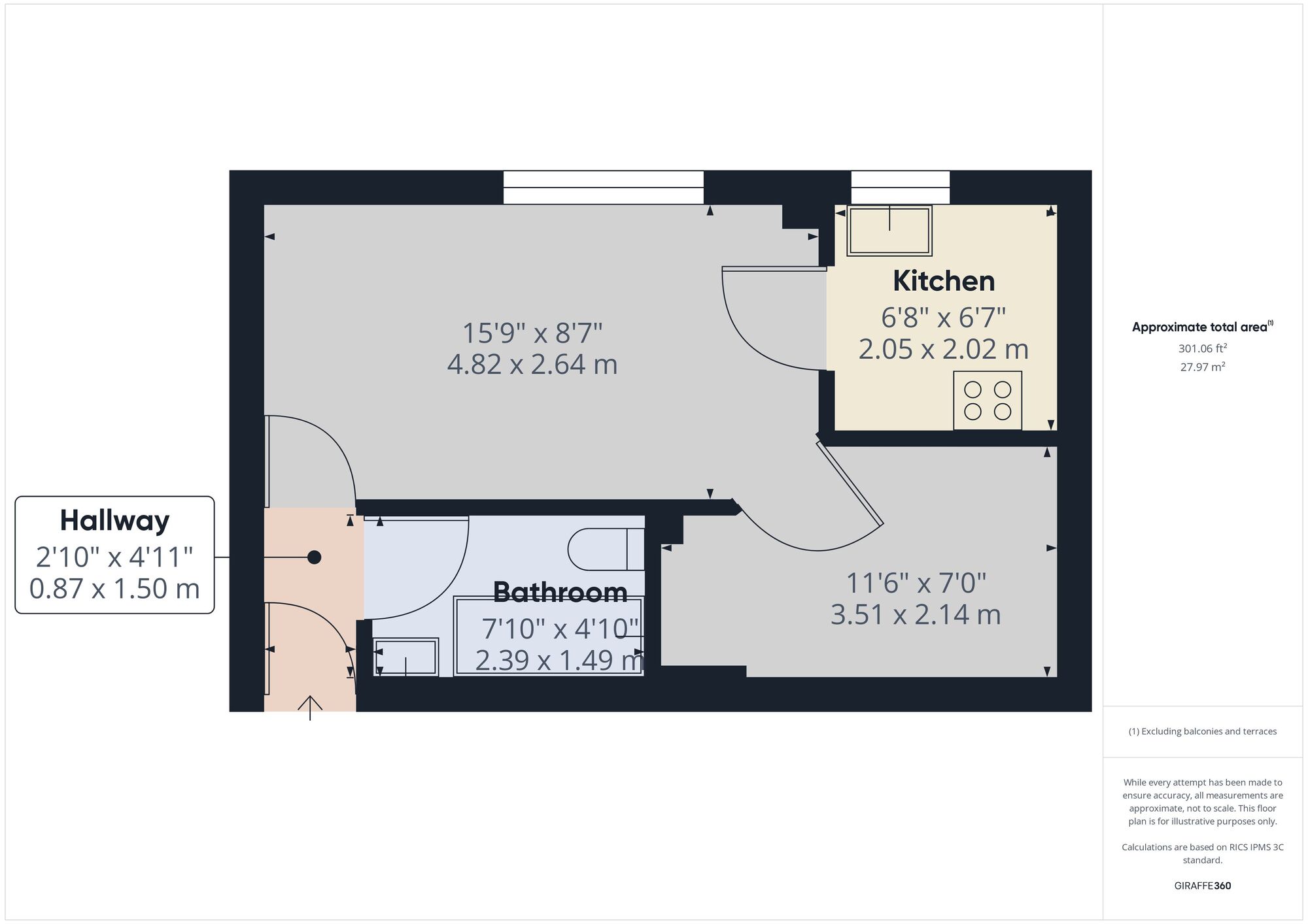 Floorplan of 1 bedroom Flat to rent, Luther King Close, Walthamstow, London, E17