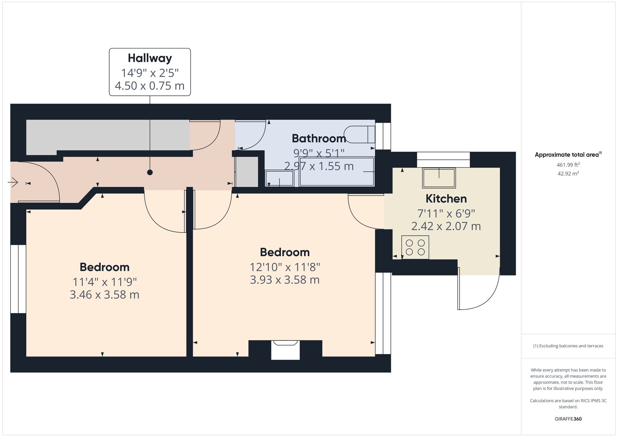 Floorplan of 1 bedroom Flat to rent, Church Lane, Walthamstow, London, E17