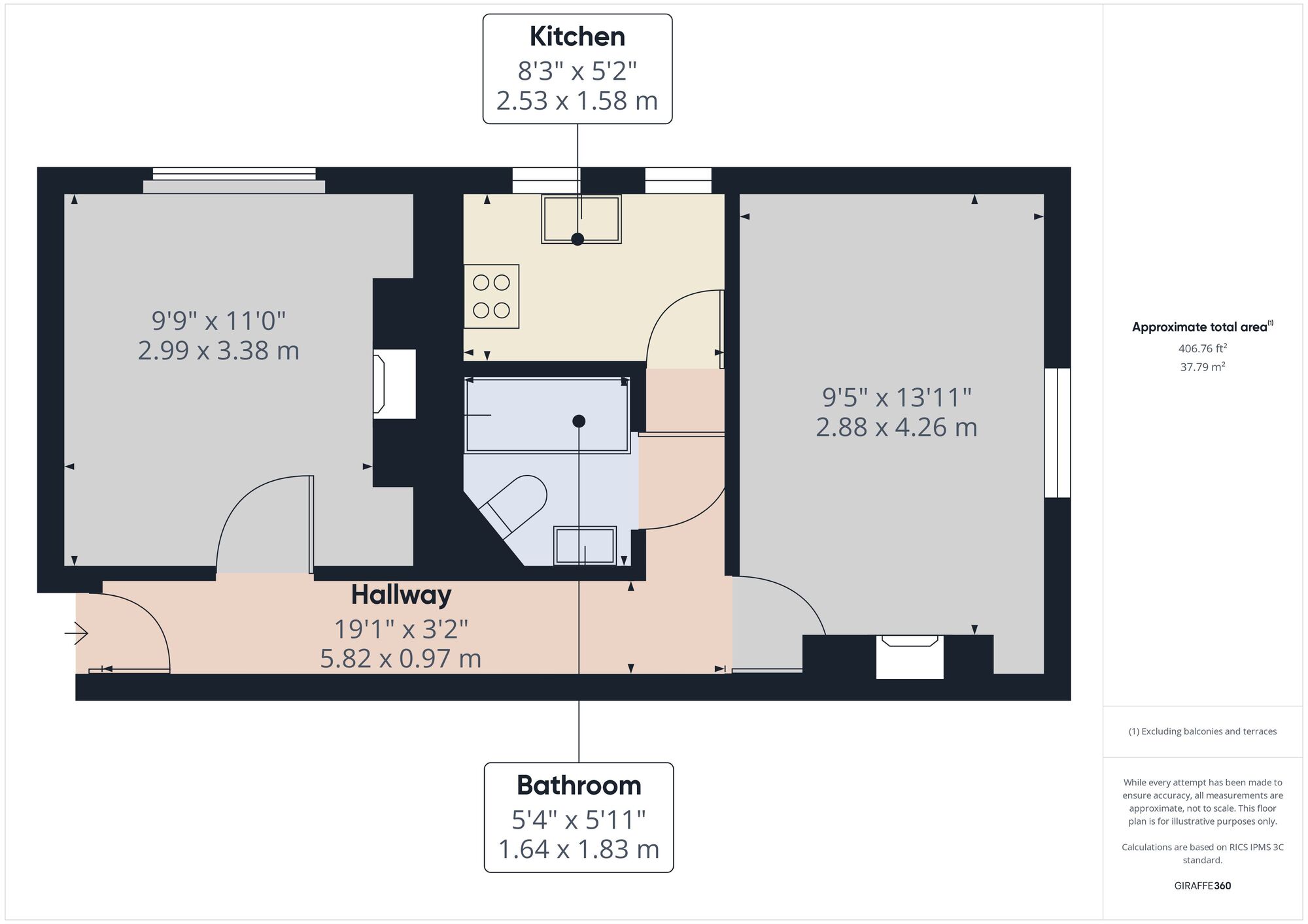 Floorplan of 1 bedroom Flat to rent, Hoe Street, Walthamstow, London, E17